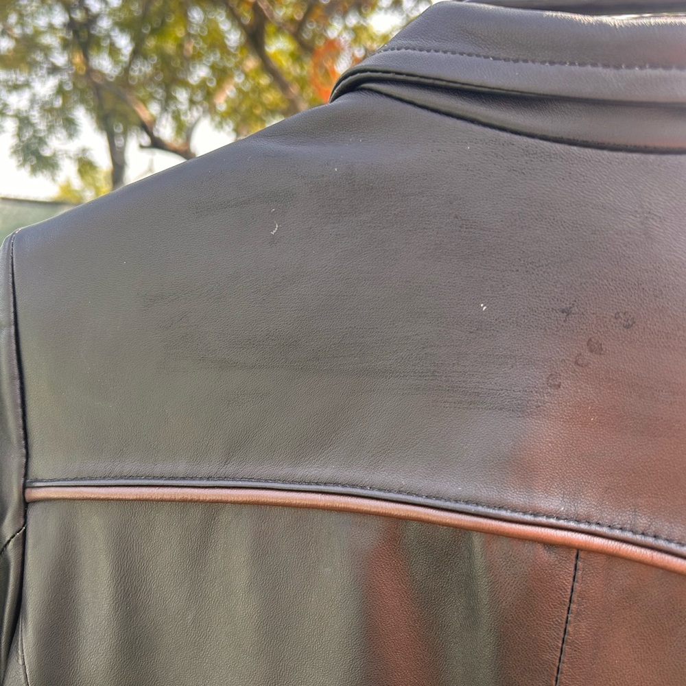 Soft Genuine Leather Jacket with Leopard-print Lining - Picture 11 of 16